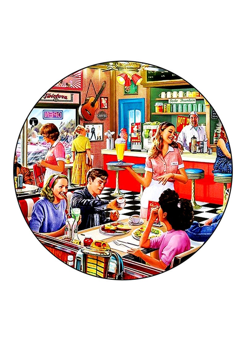 RKN Vintage Art Printed Large Pin Multicolour - Image 1