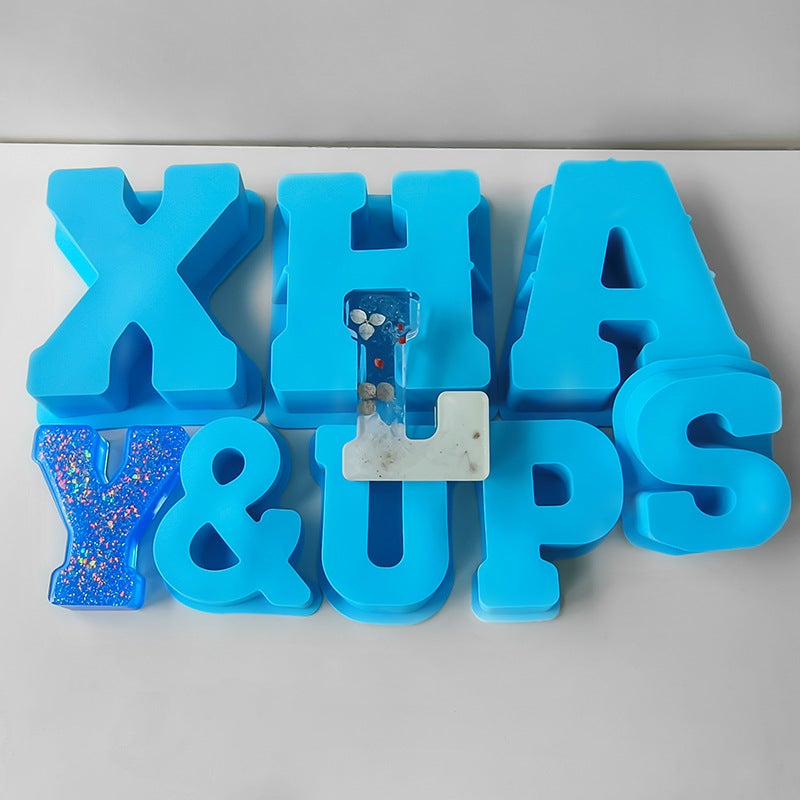 Uppercase And Lowercase 26 English Letters Silicone Mold Diy Resin Ornament Single Letter Mold Cake Mold - Image 3