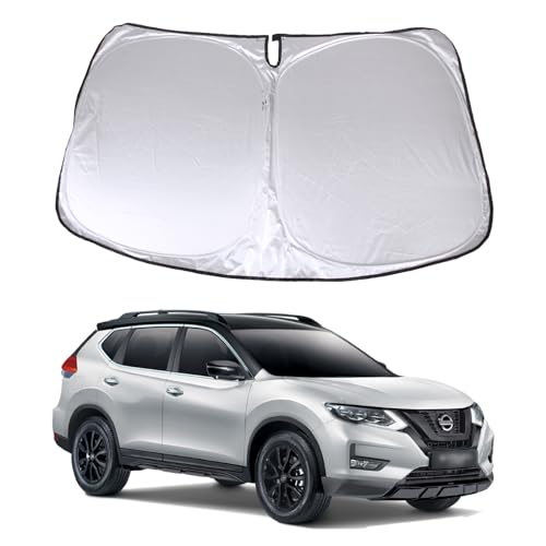 Qiosreui Windshield Sun Shade for Nissan Rogue 2014-2024, Front Window Sunshade, Sun Visor Blocker, UV Protector, Heat Shield Keep Your Vehicle Cool, Lightweight & Portable - Image 1
