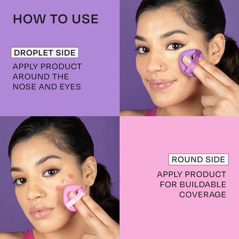 Freeman Blend N Set Liquid Puff Set Cushion Makeup Puffs For Liquid  Cream Foundation Concealer Blush  Highlight Round Puff For Makeup Blending With Finger Band Vegan  CrueltyFree 8 Count - Image 5