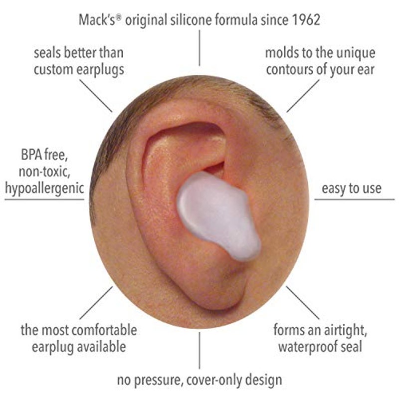 Mack's Pillow Soft Silicone Earplugs Value Pack, 6 Count - Image 2