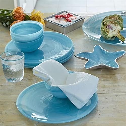 Mariposa Alabaster Aqua Seaside Platter  - Image 3