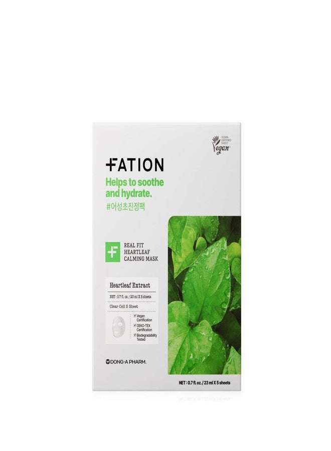 Fation Real Fit Mask, 5 Pack (Heartleaf Calming) - Image 1
