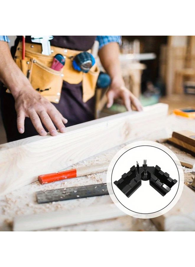 Black 2 in 1 Mitre Measuring Cutting Tool Sawing Kit for Woodworking Home Installation - Image 2