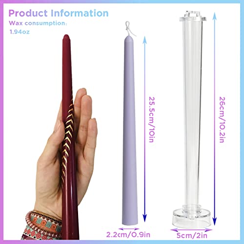 TOPYS 3D Twisted Taper Plastic Molds, Long Spiral Cylinder Molds for Aromatherapy Candle Soy Wax Soap Clay Craft Plaster Resin Making, Pillar Mold for HomeDecoration Gift (2Pcs) - Image 2