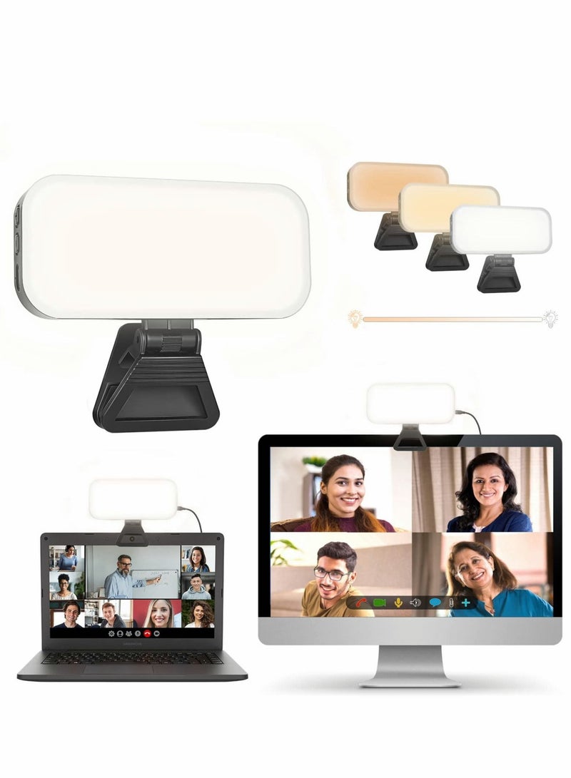 SYOSI Video Conference Lighting, Zoom Light for Remote Working, Webcam Lighting Laptop, Calls, Live Streaming, Online Class, Self Broadcasting Meeting with 3 Modes - Image 1