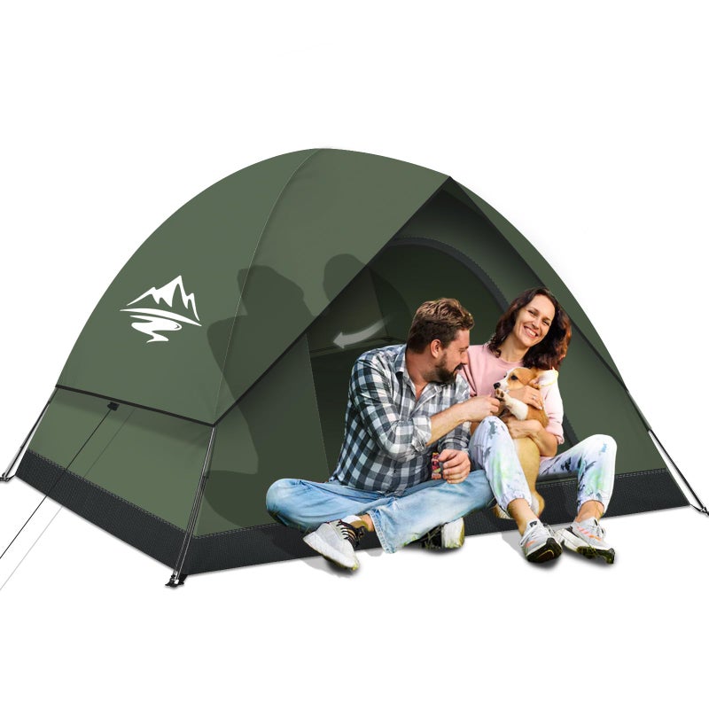 Purebox Tents for Camping 2/3/4 Person with Rainfly - Camping Tent Waterproof Windproof Easy Setup, Portable Double Layer Outdoor Dome Tent, Backpacking Tents for Adventure Backyard Hiking - Image 1