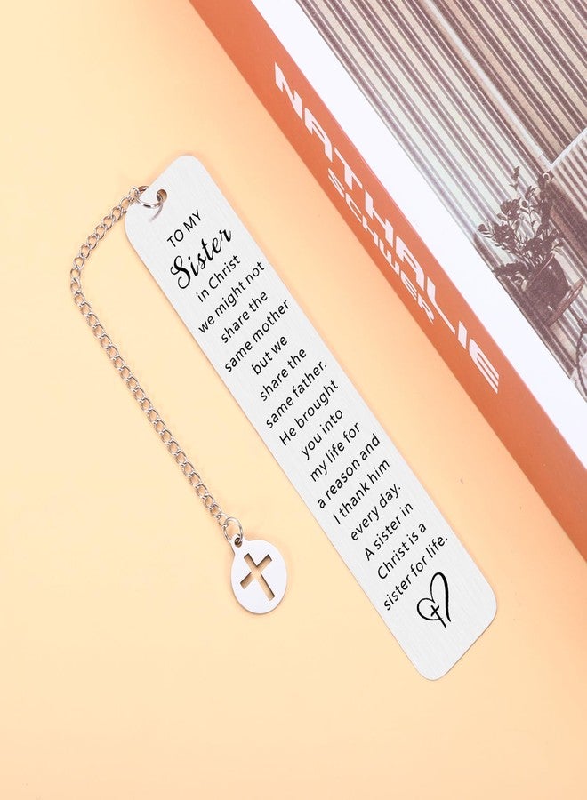 KINMES Secret Sister Gifts for Women Christian, Sister in Christ Gifts for Women, First Communion Gifts for Girls, Christian Gifts for Sisters, Sister Baptism Faith Confirmation Bookmark Gifts - Image 2
