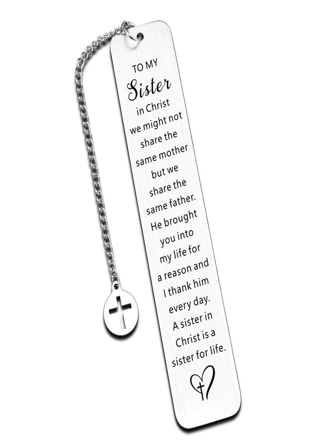 KINMES Secret Sister Gifts for Women Christian, Sister in Christ Gifts for Women, First Communion Gifts for Girls, Christian Gifts for Sisters, Sister Baptism Faith Confirmation Bookmark Gifts - Image 1