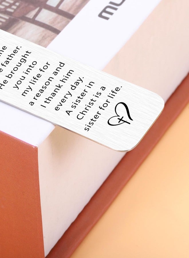 KINMES Secret Sister Gifts for Women Christian, Sister in Christ Gifts for Women, First Communion Gifts for Girls, Christian Gifts for Sisters, Sister Baptism Faith Confirmation Bookmark Gifts - Image 5