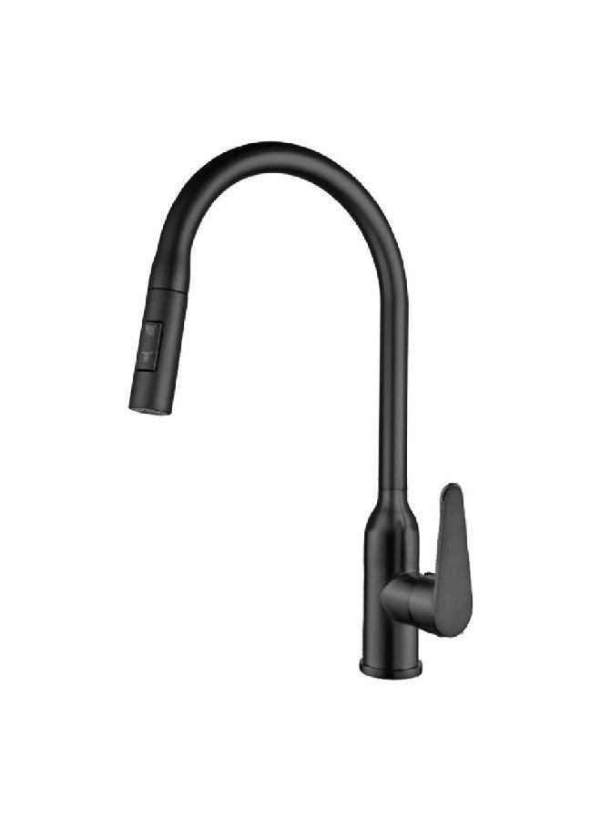 Aqua Drop Durable Modern Design Single Handle Stainless Steel Pull Out Sprayer Kitchen Mixer Black 1 x 1 x 1 cm JS-K085B