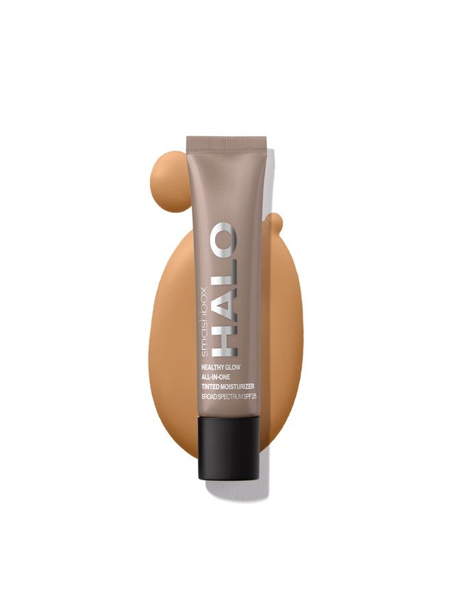Smashbox Halo Healthy Glow Tinted Moisturizer with SPF 25 | 24-Hour Hydrating Skin Tint with Buildable Coverage and Dewy Finish | Hyaluronic Acid & Niacinamide for Face, Medium Tan, 0.41 Fl Oz - Image 1