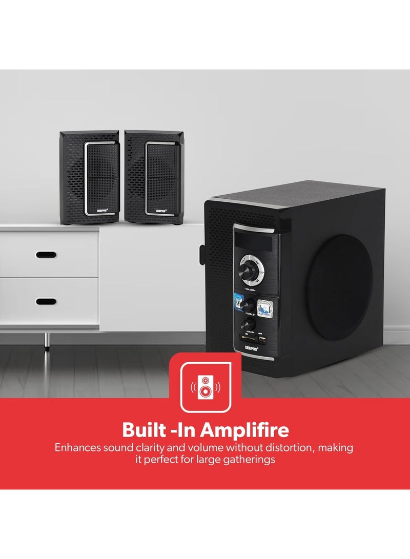 Geepas 2.1 Channel Multimedia Speaker GMS8585N, RCA  - Image 3