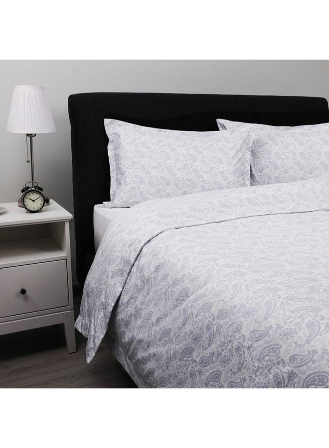 كرز لنن Purity Luxe | مجموعة بيت اللحاف المعالج بالفضة Paisley - Image 1