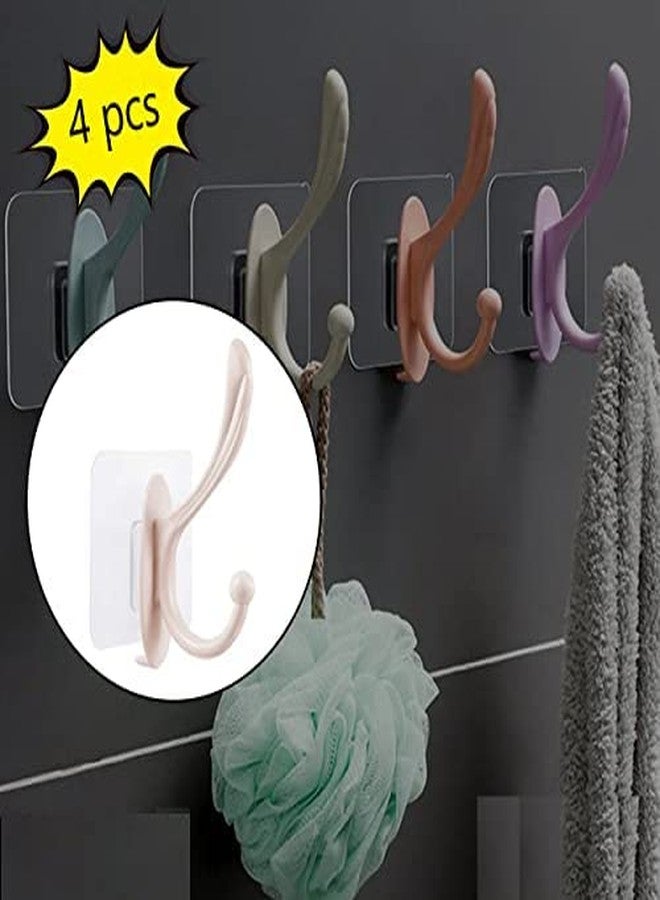 CPEX Self Adhesive Wall Door Hanger Hook for Shower Room Sticky Hooks Plastic Hook Heavy Duty Home Kitchen Bathroom Jacket, Clothes, Hats, Towel Hanging Hooks(Multicolor) (4) - Image 4