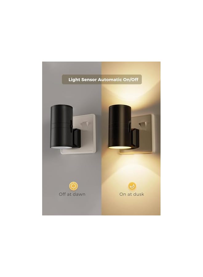 The Bros LED Night Light, Night Light Plug in Wall [1 Pack], Modern Night Light with Dusk to Dawn Sensor, 0-100LM Dimmable, 3000K Warm White, Plug in Night Light for Hallway Bedroom Stair Bathroom - Image 3