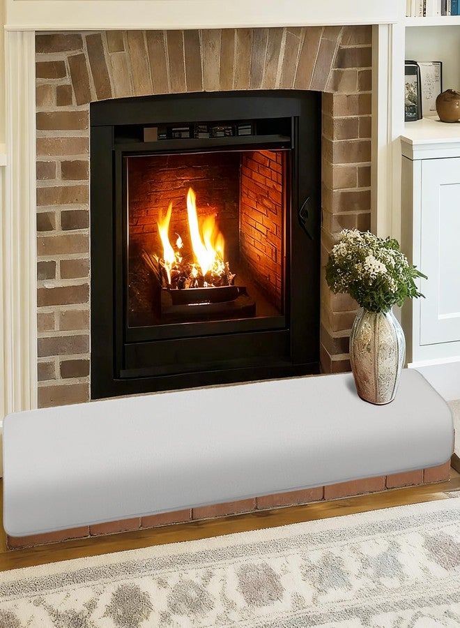 SUNICO Thick Memory Foam Fireplace Baby Proofing, 90.5x15 in Soft Hearth Cover Baby Proof, Hearth Cushion Fireplace Protectors for Children Proofing, Edge Protector, Grey - Image 1