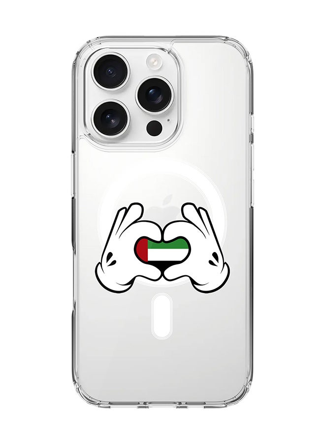 Stylizedd For iPhone 16 Pro Case [Compatible with MagSafe] Slim Magnetic cover Clear Phone Case - Emarati Love - Image 1