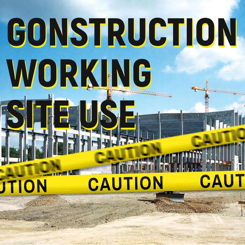 TopSoon Non-Adhesive Yellow Caution Tape 3-Inch by 300-Feet Roll Highly Visible Barricade Tape Weatherproof Safety Barrier Tape - Image 5