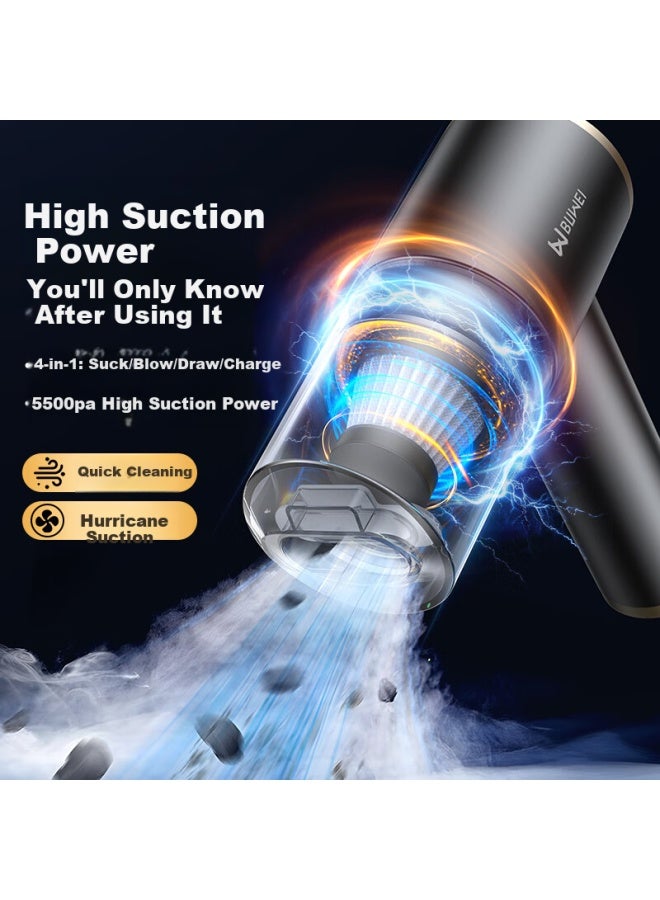 Buwei Car Vacuum Cleaner With Strong Suction, Cordless Handheld Vacuum For Car And Home Use, High-power Compact Portable - Image 2