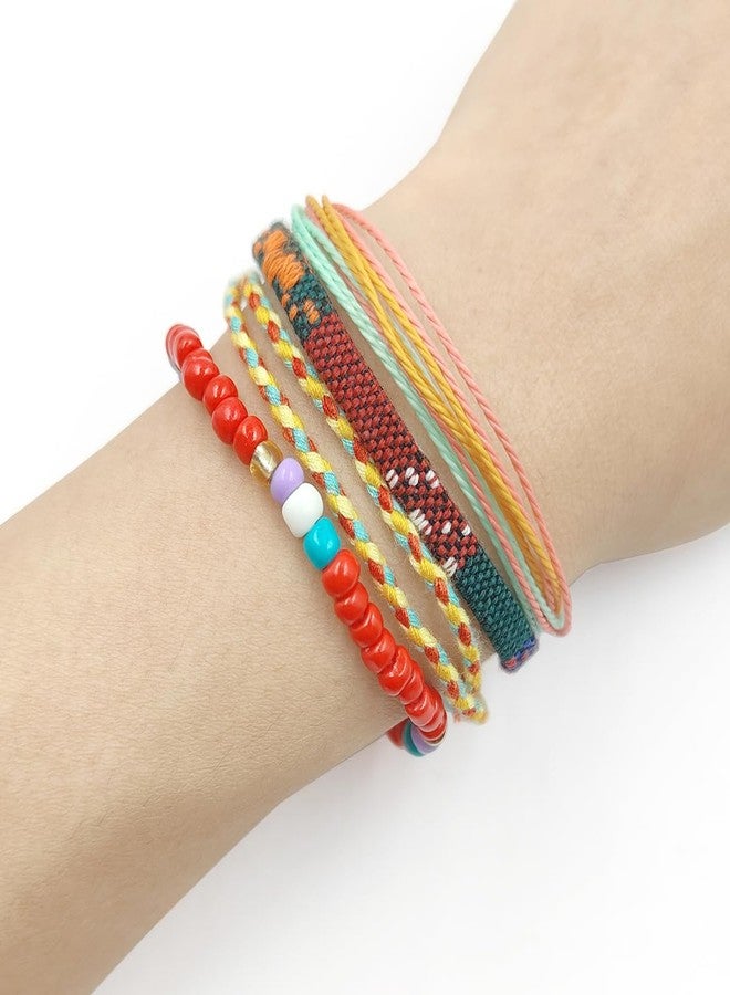 IOUALEY 24Pcs Boho Surfer Bracelets Anklet Adjustable Beaded Anklets Handmade Braided Bracelet Colorful Summer String Beach Rope Beaded Braided Rope Wrist Friendship Bracelet Boho Jewelry for Unisex Women Men - Image 4