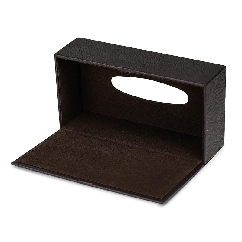 AZYEEA - Handcrafted Fine Leather Tissue Paper Holder Napkin Holder for Car Gifting, Office Desks, Cars & Home Decor | Durable & Water Resistant - (Brown) - Image 4