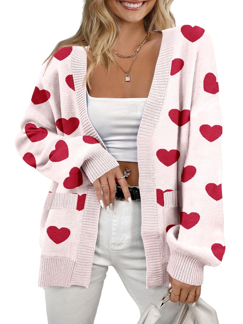 XuBa Women's Cardigans Sweater Casual Long Sleeve Soft Pocketed Knitted Open Front Cardigans - Image 1
