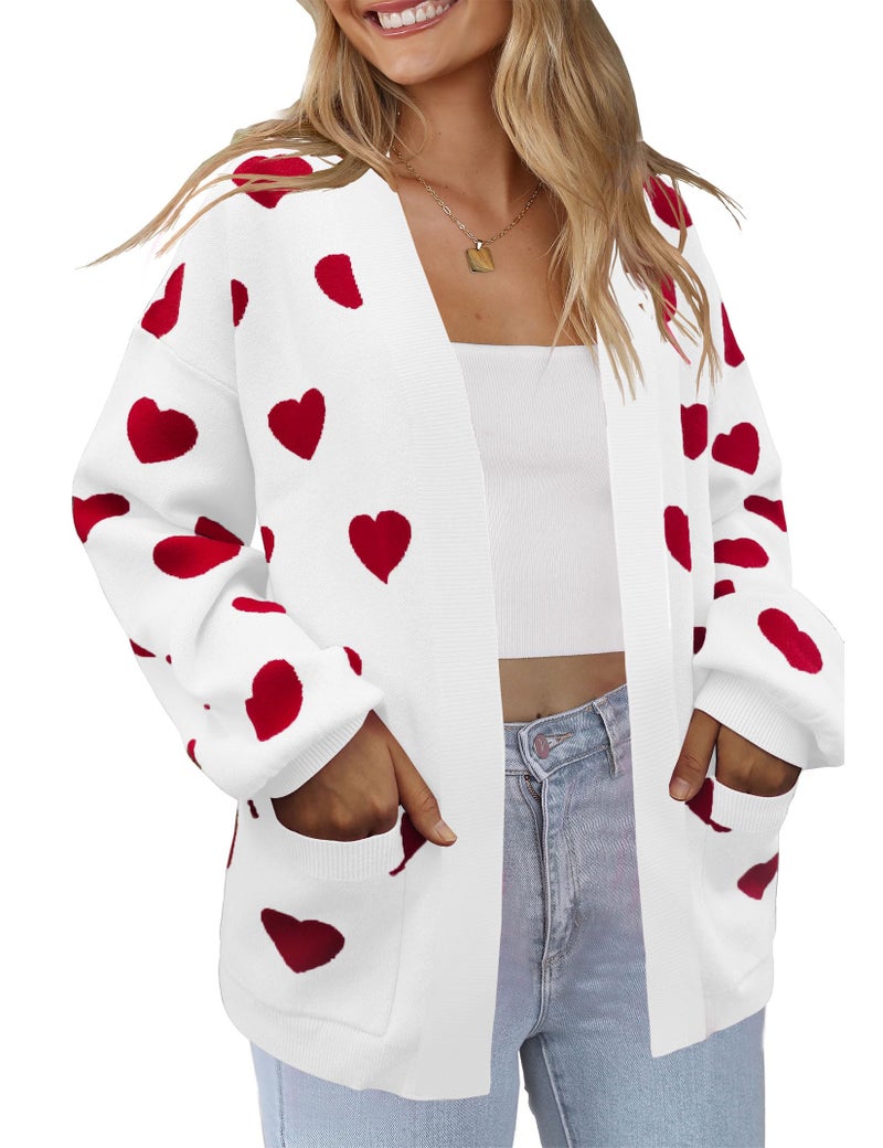 XuBa Women's Cardigans Sweater Casual Long Sleeve Soft Pocketed Knitted Open Front Cardigans - Image 2