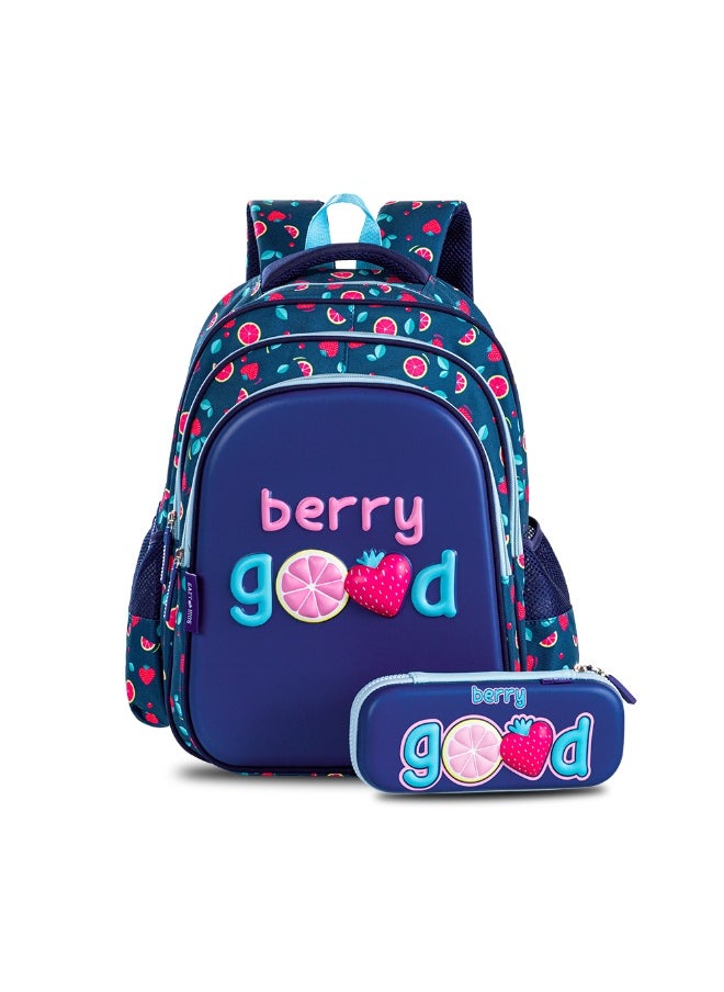 Eazy Kids Eazy Kids School Bag w/ Pencil Case 16" - Berry Good Blue  - Image 1