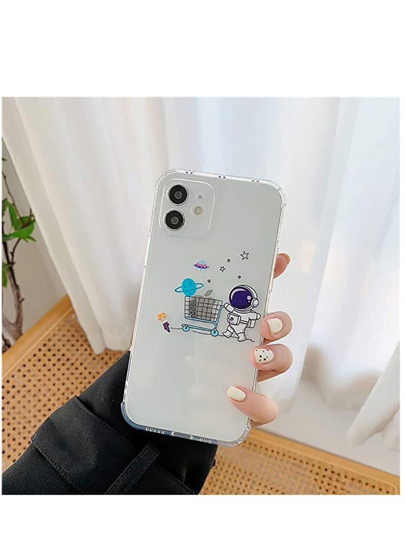 Y&D Phone Case, Compatible with iPhone 11 Case Clear Cute Astronaut Outer Space Planet Star Creative Pattern, Soft TPU Shockproof Slim for 11-Shopping - Image 2