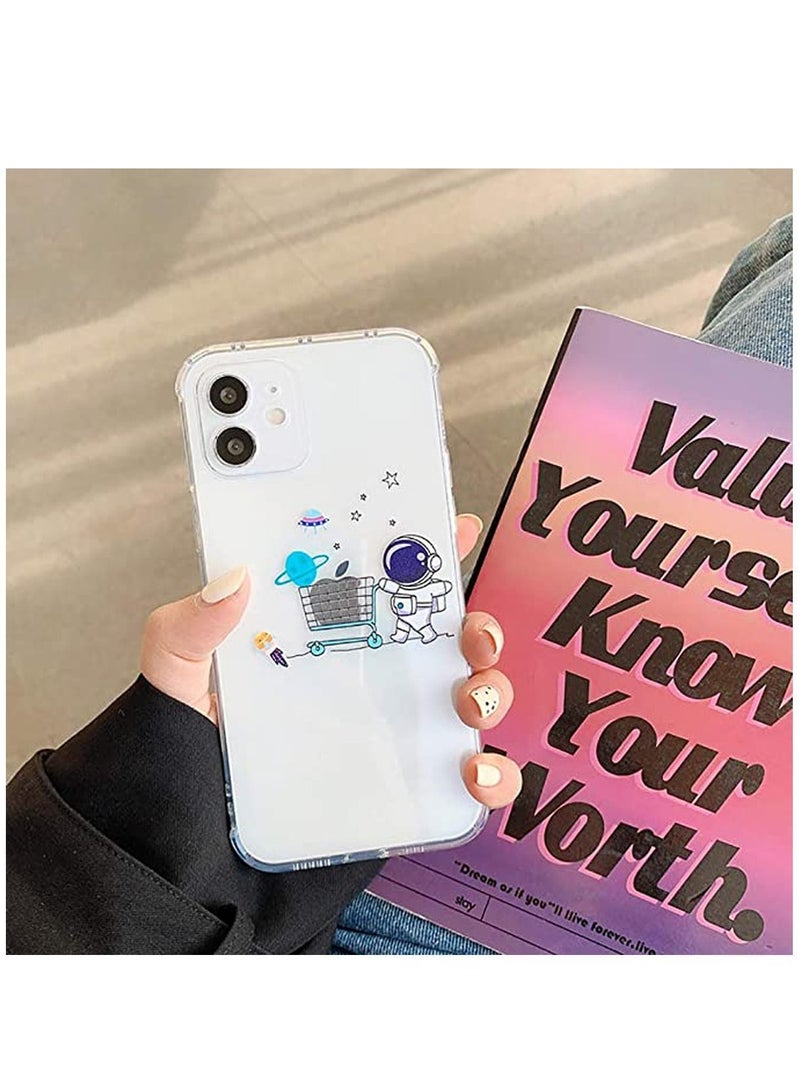 Y&D Phone Case, Compatible with iPhone 11 Case Clear Cute Astronaut Outer Space Planet Star Creative Pattern, Soft TPU Shockproof Slim for 11-Shopping - Image 4