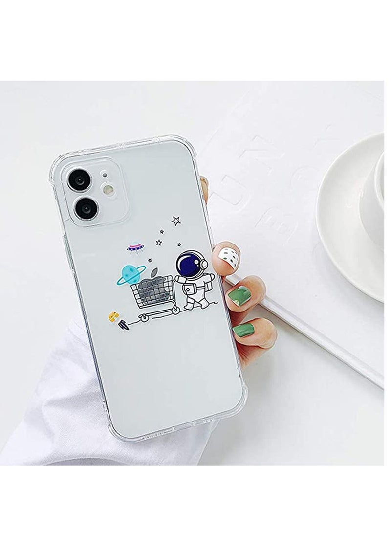 Y&D Phone Case, Compatible with iPhone 11 Case Clear Cute Astronaut Outer Space Planet Star Creative Pattern, Soft TPU Shockproof Slim for 11-Shopping - Image 5