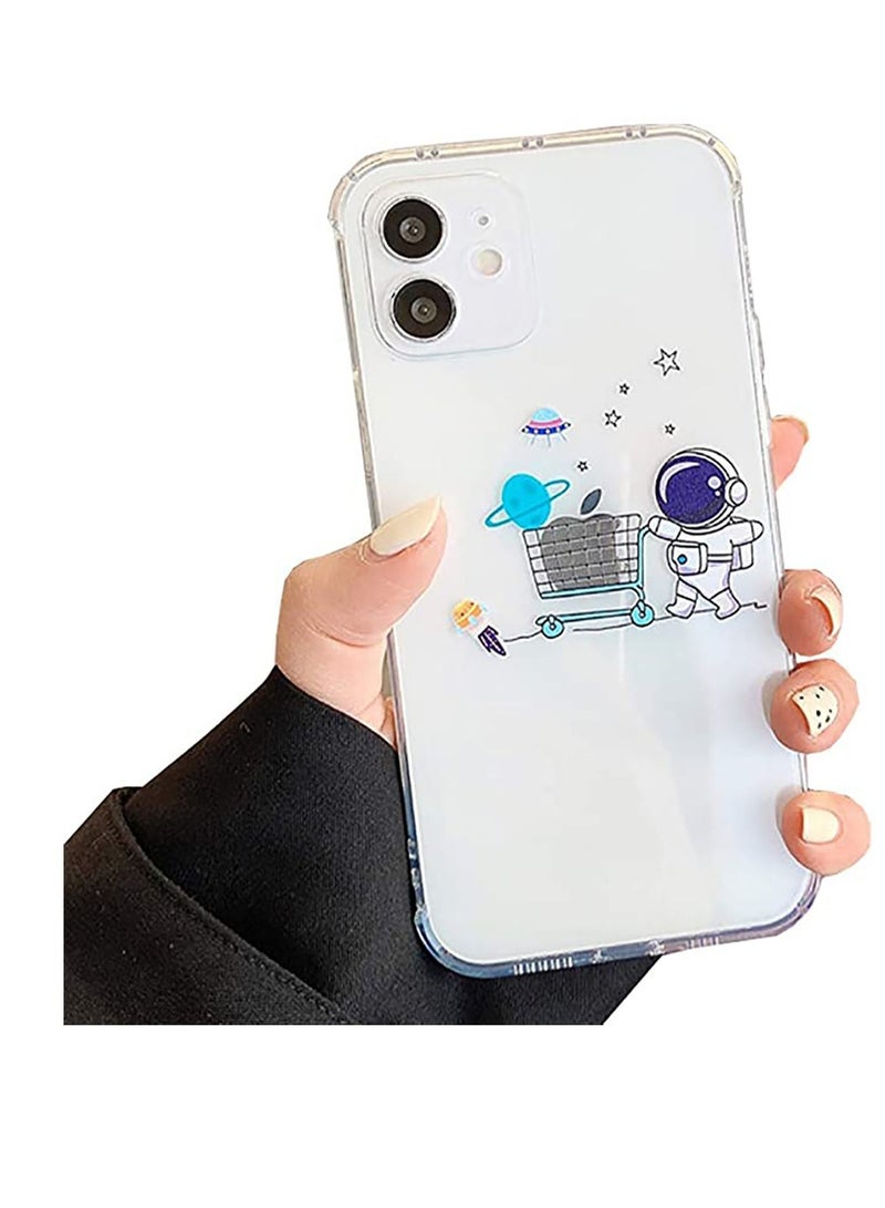 Y&D Phone Case, Compatible with iPhone 11 Case Clear Cute Astronaut Outer Space Planet Star Creative Pattern, Soft TPU Shockproof Slim for 11-Shopping - Image 1