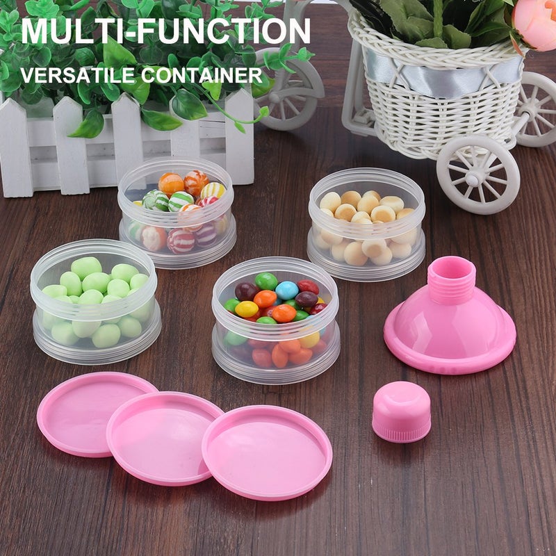 accmor Formula Dispenser On The Go, 4 Compartments Stackable Formula Container for Travel, Baby Milk Powder Kids Snack Container, BPA Free ﻿ - Image 3