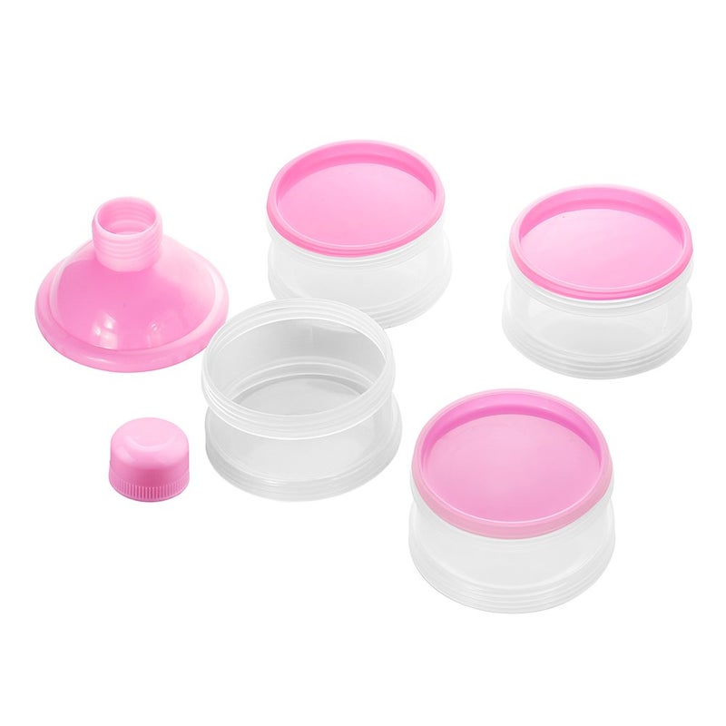 accmor Formula Dispenser On The Go, 4 Compartments Stackable Formula Container for Travel, Baby Milk Powder Kids Snack Container, BPA Free ﻿ - Image 2