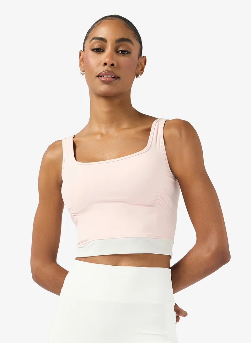High Support Sports Bra with Contrast Trim