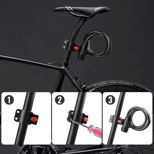 ShopiMoz Heavy Duty Cycle Lock with Key | Bicycle Lock with Key for Maximum Security | 12mm Anti-Theft Steel Cable Lock for Cycle, Bike & Scooter | Weatherproof 4ft Lock for Cycle & Bicycle - Image 5