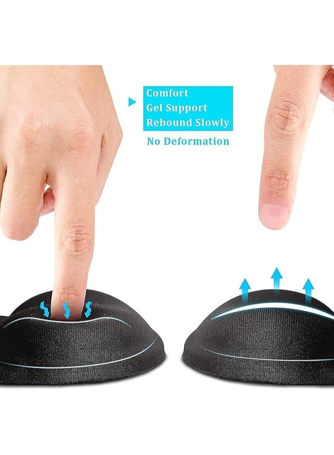 OMAKSS Ergonomic Mouse Pads with Comfortable Gel Wrist Rest Support - Black  - Image 4