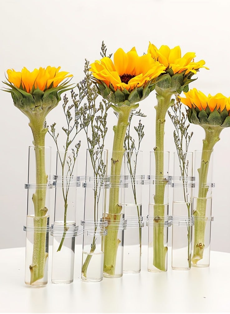 واي آند دي Test Tube Vase, Glass Flower Vases Hydroponic Vase Desktop Plant Terrarium Planter 18x3CM - Image 5