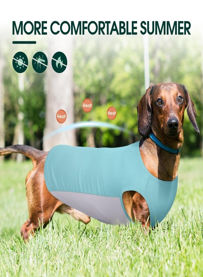 Kuoser Cooling Dog Shirt, Sun Protection Puppy T-Shirts Breathable Pet Summer Vest, Quick Dry Dog Summer Clothes for Large Dogs Boy Girl Blue XXL - Image 5