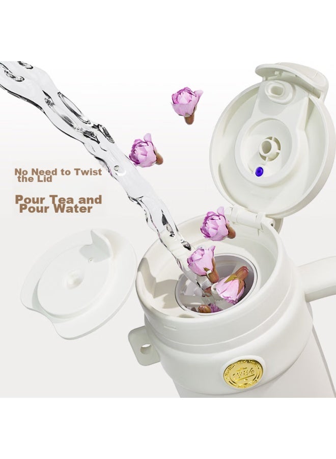 Tomimitsu Fuguang Giant Straw Insulated Ice Cup, Large Capacity, For Female Students, 316l Stainless Steel Tea Cup, 1260ml - Image 4