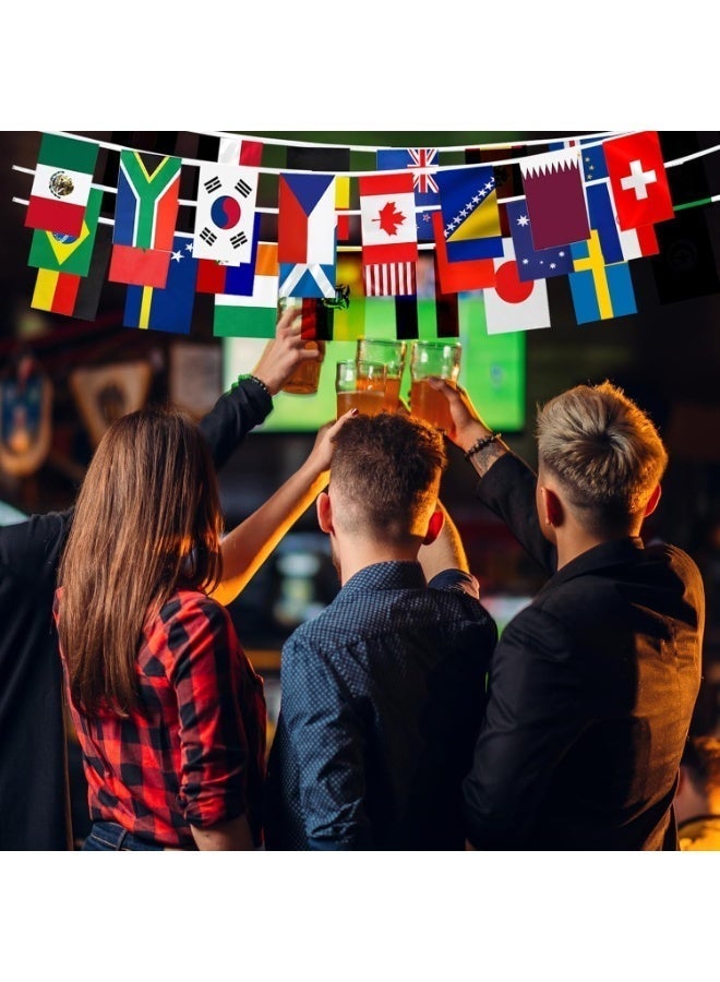 HOMESTAR 32 Countries Flags, Banners Double-Sided Polyester, World Cup Hanging Flags, Foreign Decorative Hanging Flags, Mall Decoration Hanging Flags, For Party Decorations And Celebrations, 14x21cm - Image 5