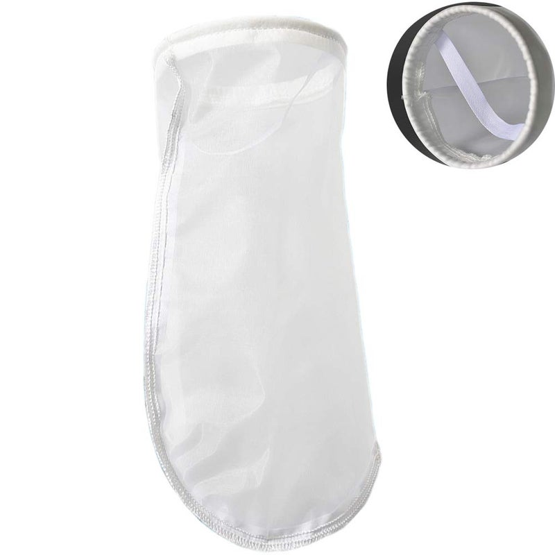 Honritone Nylon Mesh Filter Socks 7 Inch Ring 150 Micron 16 Inch Long NMO Aquarium Filter Bags -1Pack (150 Micron 7" x 16") - Image 1