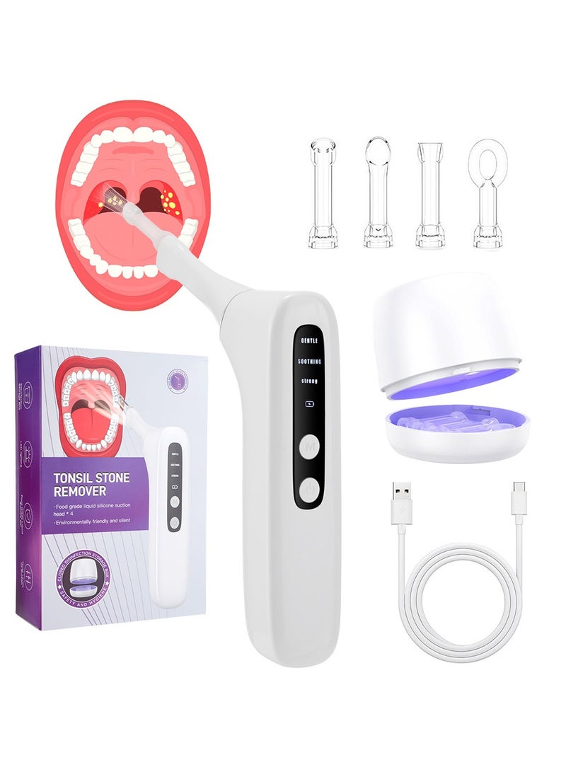 Home Portable Tonsil Stone Remover - Electric Suction Oral Care Tool with 3 Suction Modes  4 Silicone Tips, for Bad Breath  Throat Discomfort Relief - Image 1