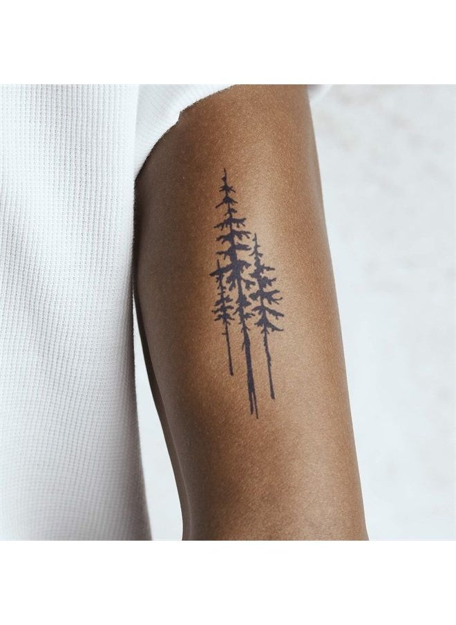 inkbox - Inkbox Temporary Tattoos, Semi-Permanent Tattoo, One Premium Easy Long Lasting, Water-Resistant Temp Tattoo with For Now Ink - Lasts 1-2 Weeks, Tree Tattoo, 5 x 2 in, Lambertiana - Image 1