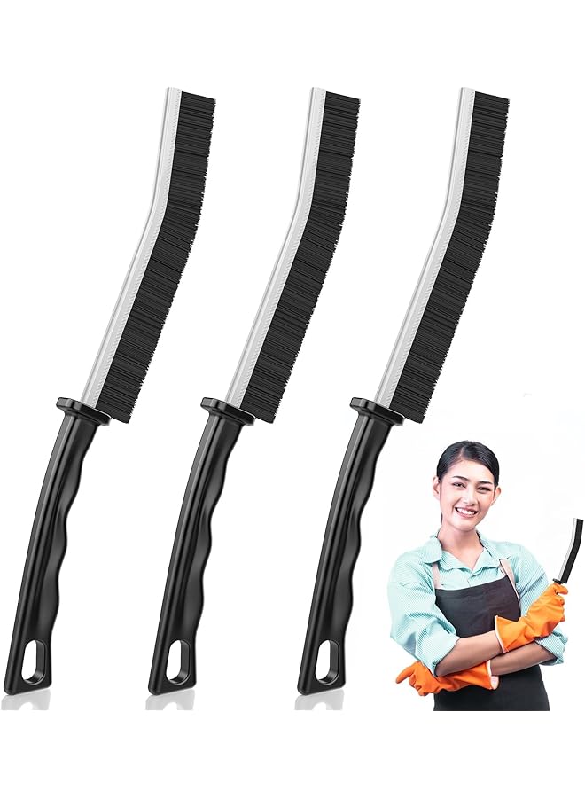 PROMASS Heatunk 3-Piece Multifunctional Gap Cleaning Brush Set – Hard Bristle Crevice Brushes for Bathroom, Grout, and Hard-to-Reach Areas - Image 1