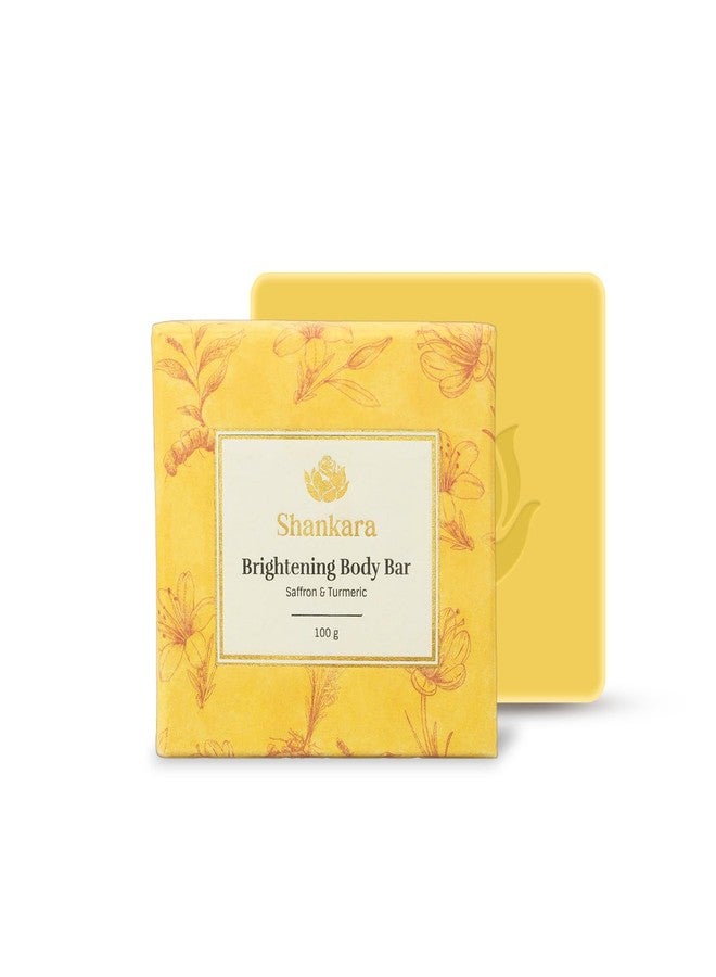 Shankara Brightening Body Bar - Saffron & Turmeric | pH-Balanced Bar Soap for Face and Body | Plant-Based, Cruelty-Free | Natural Bathing Bar with Manjishta and Aloe Vera | 100g - Image 1