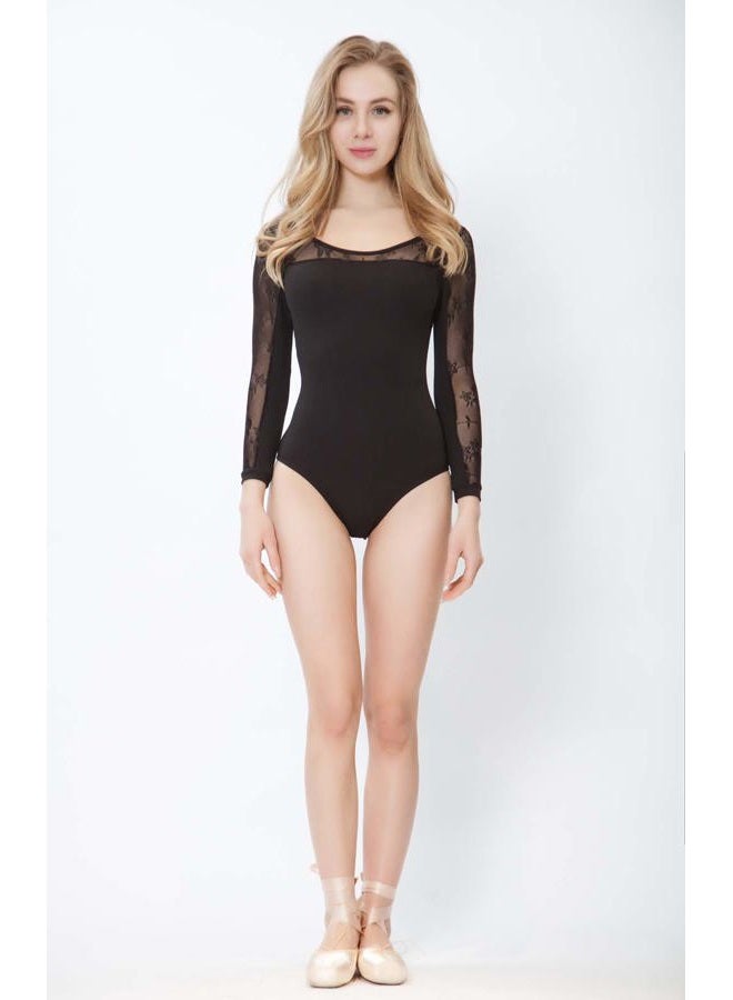 ModLatBal Long Sleeve Lace Leotards for Womens Ballet Dance Gymnastics Bodysuit - Image 3