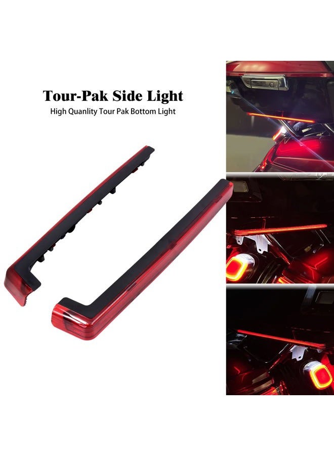 HDBUBALUS Motorcycle Tour Pack Accent Side Marker Light For Harley Electra Street Road Glide Trike 2006-2022 (Color: Red) - Image 2