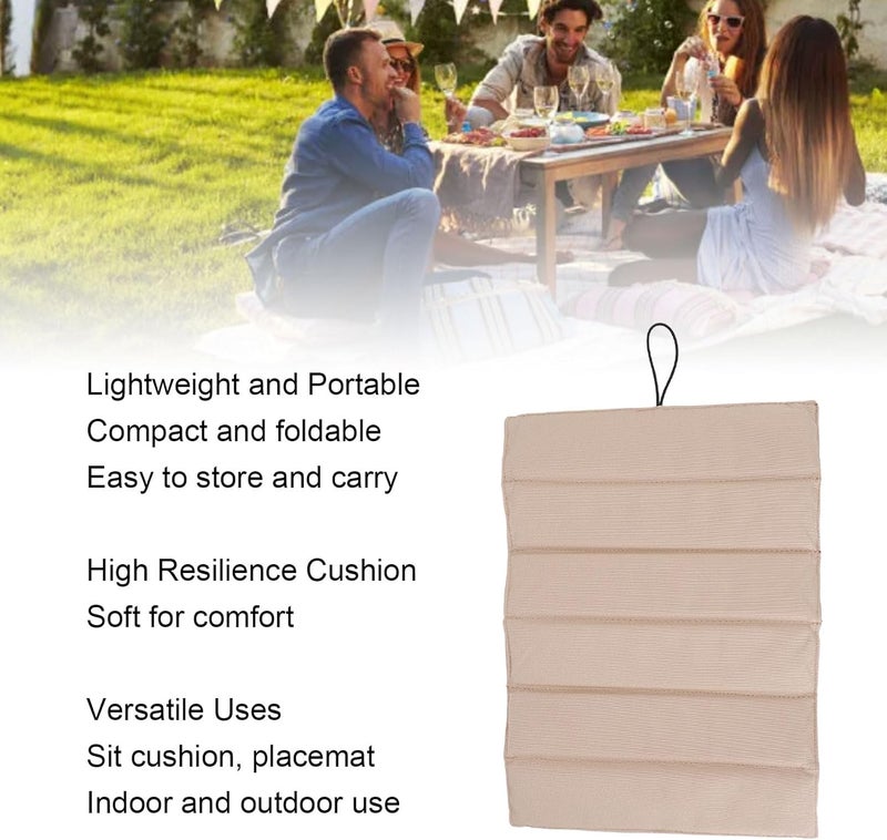 Foldable Hiking Sit Pad Portable Camping Cushion Lightweight 44x32cm with Soft Polyester Foam for Outdoor Stadium Home Use - Image 5